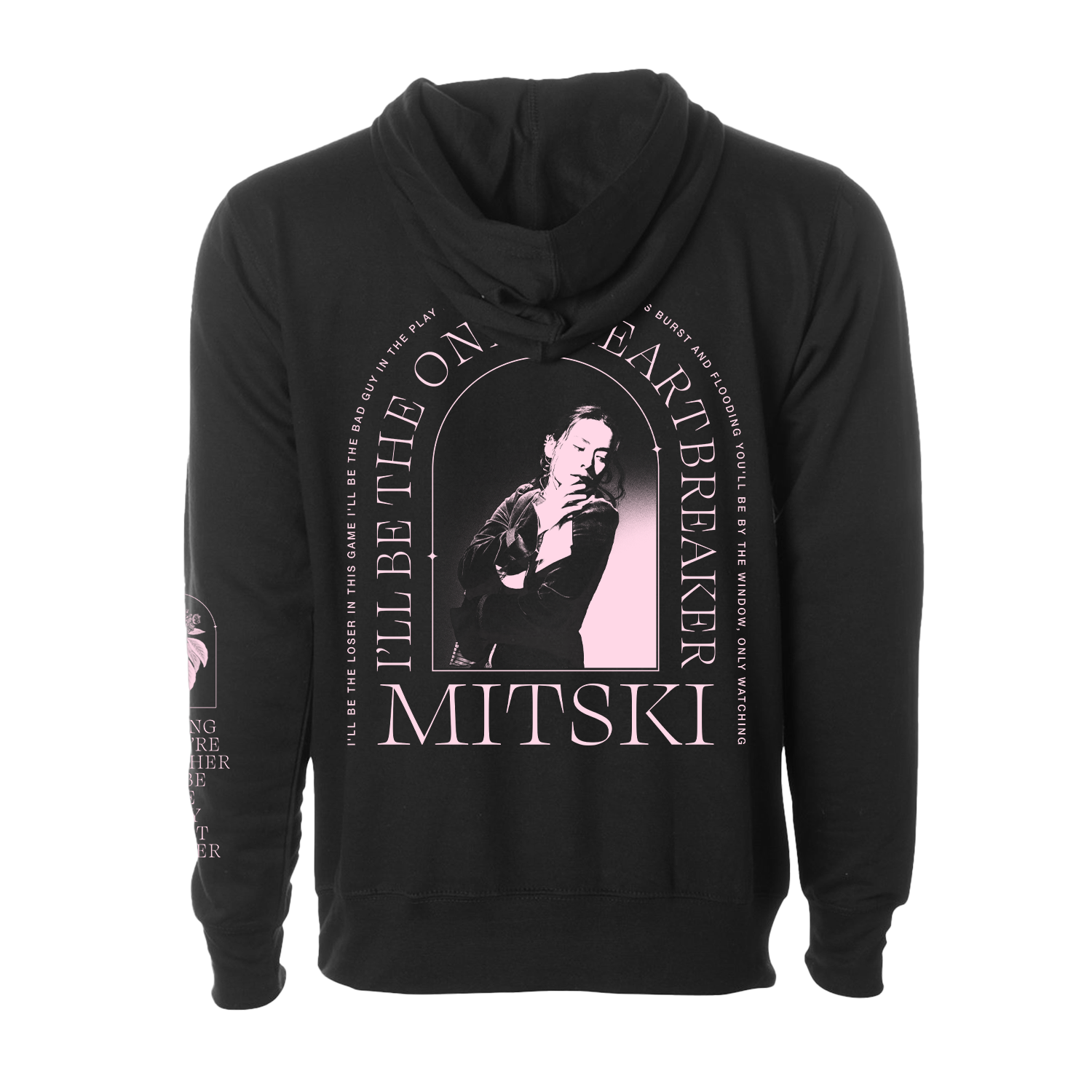 Mitski 'Only Heartbreaker' black hoodie.